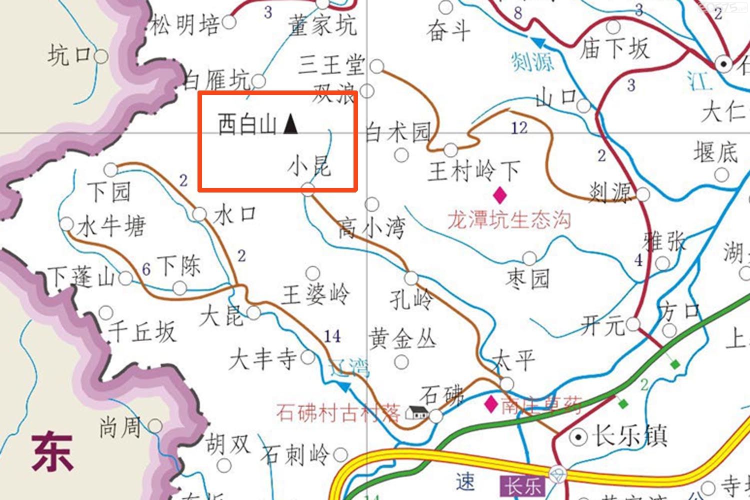 嵊州西白山 行车路线 我告诉下