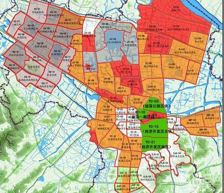 绍兴国家高新区yc-03,10,15,21等四个地块控制性详细规划批后公示