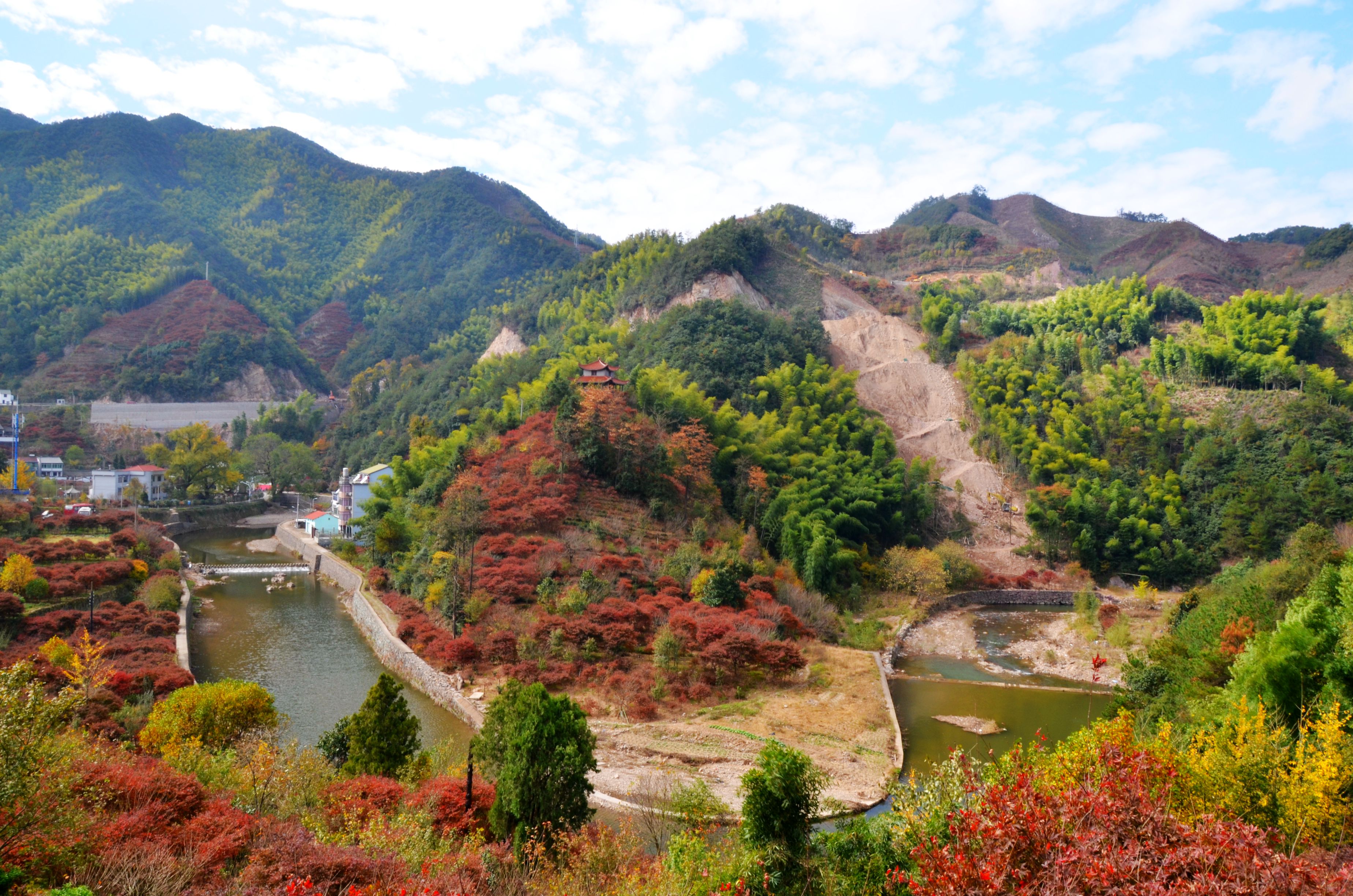 溪口镇-雪窦-奉化余姚交界-北溪-四明山-大山村(四明山仰天湖景区)