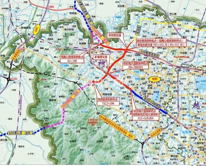 柯桥城区环城路即将开建104国道高架对接杭州中环