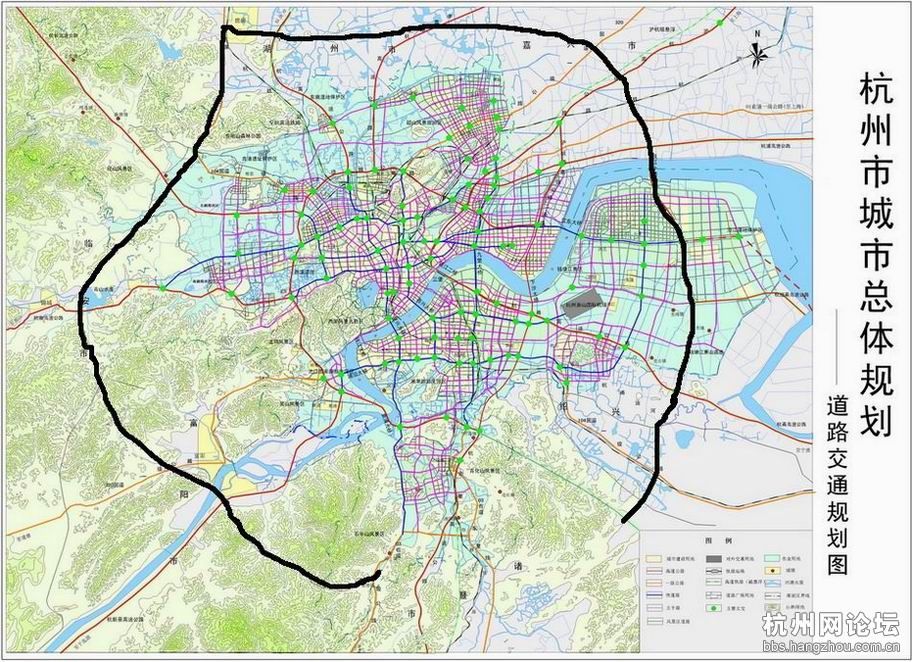 杭州第二绕城公路图