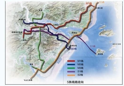 温州将布设5条轨道交通线路 明年11月动工建设