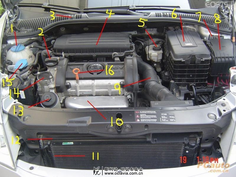 17款明锐发动机舱图解图片