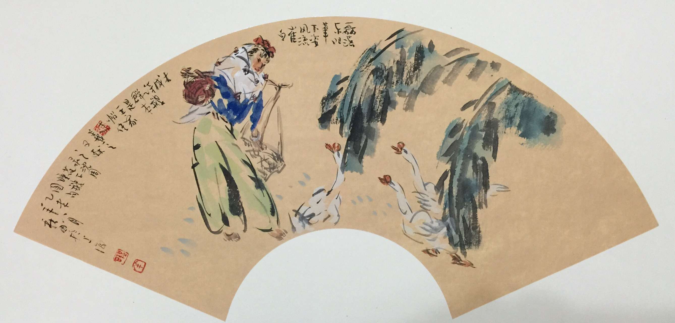 方增先大师入室弟子,绍兴书画院首任院长,著名画家陈秋田人物画精品!