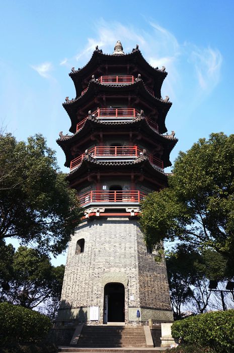 文笔塔上看绍兴